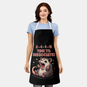 Süße Kawaii-Opossum-Zeit zum Dissoziieren Lustiges Schürze