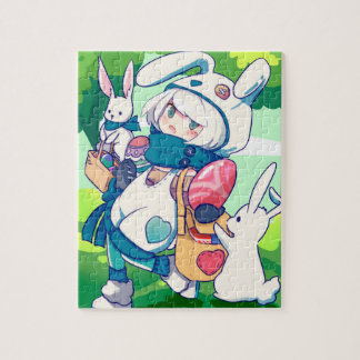 Süße Kawaii Osterhasen Mädchen
