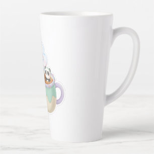Süße Kawaii-Panda-in-Teetasse-Illustration Milchtasse