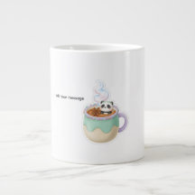Süße Kawaii-Panda-in-Teetassen-Illustration