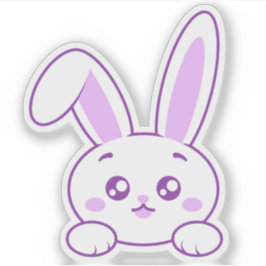 Süße Kawaii Pastell Lila Hervorschauende Pfoten Hä Aufkleber