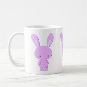 Süße Kawaii Pastell-Lila Minimalistische Hasen Kaffeetasse