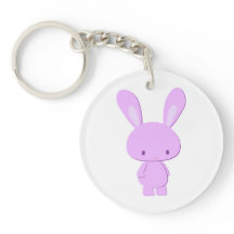 Süße Kawaii Pastell-Lila Minimalistische Hasenfigu