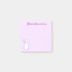 Süße Kawaii Pastell-Lila Schlafhasen benutzerdefin Post-it Klebezettel