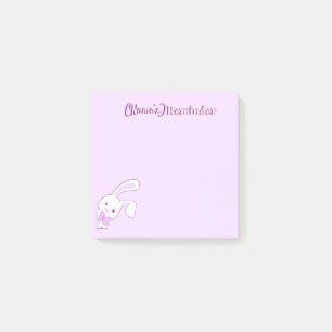 Süße Kawaii Pastell Lila Schlappohr-Hasen-Personal Post-it Klebezettel