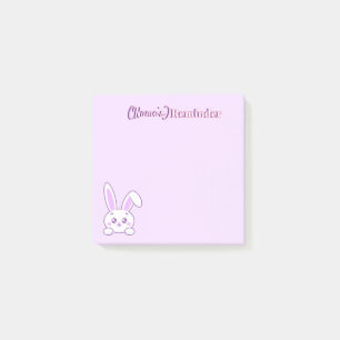 Süße Kawaii Pastell-Lila Spion Bunny benutzerdefin Post-it Klebezettel