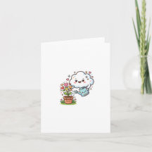 Süße Kawaii-Pflanze Freundlichkeit Süße Wolke und 