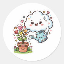 Süße Kawaii-Pflanze Freundlichkeit Süße Wolke und 