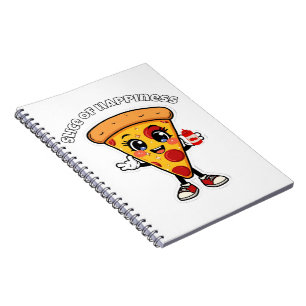 Süße Kawaii-Pizza-Notizbuch Lustige Cartoon-Lebens Notizblock