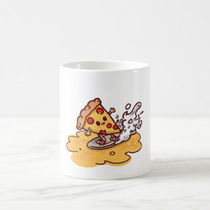 Süße Kawaii-Pizza-Tasse Lustige käsige Cartoon-Leb Kaffeetasse