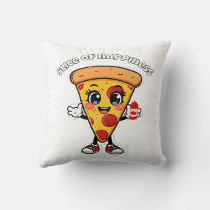 Süße Kawaii-Pizza-Wurfkissen – Ansprechender Carto Kissen