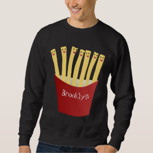 Süße kawaii Pommes Frites Fast-Food-Cartoon-Illust Sweatshirt