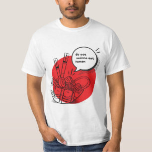 Süße Kawaii Ramen - Lustige japanische Lebensmitte T-Shirt