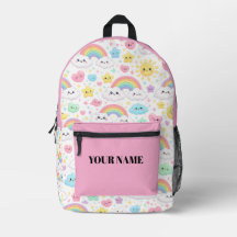 Süße Kawaii-Regenbogen-Rucksack | Personalisierte