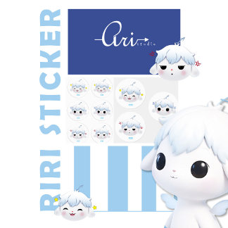 Süße Kawaii Riri Emotions-Sticker-Sheet Etiketten