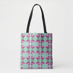 Süße Kawaii Rosa Ente & Herzen Kinderzimmer Kunst Tasche