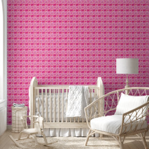 Süße Kawaii-Rosa-Schleifen-Muster Babyzimmer für M Tapete