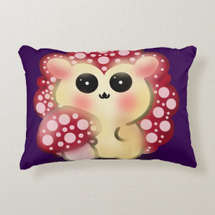 Süße Kawaii-Rote-Pilz-Igel-Art Dekokissen