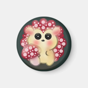 Süße Kawaii Rote Pilz Igel Art Magnet