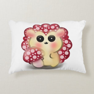 Süße Kawaii-Rote-Pilz-Igel-Fliegenpilz-Kunst Dekokissen