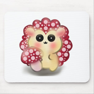 Süße Kawaii Rote Pilz Igel Fliegenpilz Kunst Mousepad