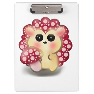 Süße Kawaii Rote Pilz Igel Schwamm Kunst Klemmbrett