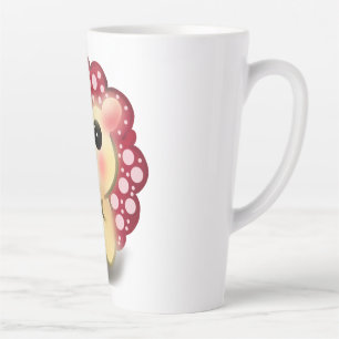 Süße Kawaii Rote Pilz-Igel-Stachelpilz-Kunst Milchtasse