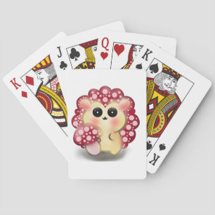 Süße Kawaii Rote Pilz-Igel-Stachelschwein-Kunst Spielkarten