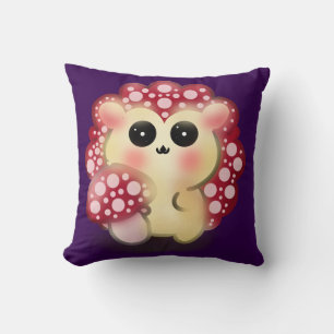 Süße Kawaii Rote Pilz-Igel-Stinkmorchel-Kunst Kissen