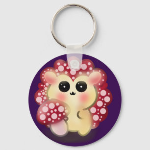 Süße Kawaii Rote Pilz-Igel-Stinkmorchel-Kunst Schlüsselanhänger