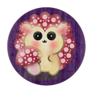 Süße Kawaii Rote Pilz-Igel-Stinkmorchel-Kunst Schneidebrett