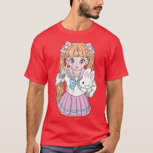 Süße Kawaii-Schulmädchen-Anime-Liebhaber-Kidcore-Ä T-Shirt
