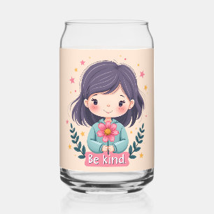 Süße Kawaii "Sei nett"-Illustration Dosenglas