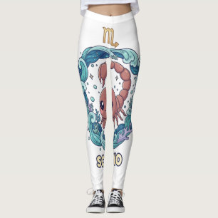 Süße Kawaii-Skorpion-Sternzeichen-Leggings Leggings
