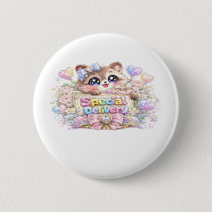 Süße Kawaii-Sonderlieferung Katzen-Pastellrosa Ges Button