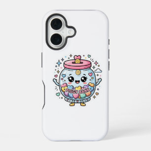 Süße Kawaii Sparbüchse Charity-Glas Herz Münzen Au iPhone 16 Hülle