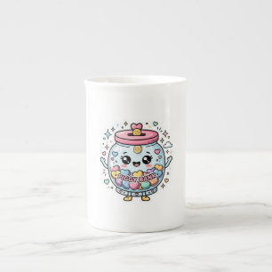 Süße Kawaii Sparbüchse Charity-Glas Herz-Münzen-Au Prozellantasse