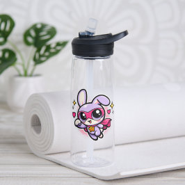 Süße Kawaii-Superhelden-Hasen-Wasserflasche Trinkflasche