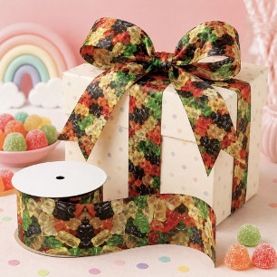 süße kawaii Süßigkeiten bunte Gummibärchen  Satinband