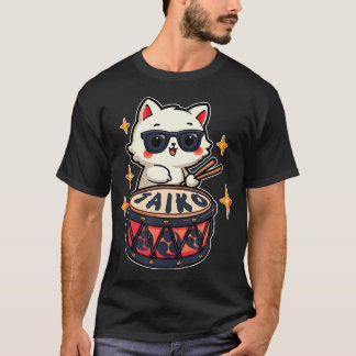 Süße Kawaii Taiko-Trommlerin T-Shirt