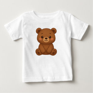 Süße Kawaii-Teddybär-Illustration Baby T-shirt