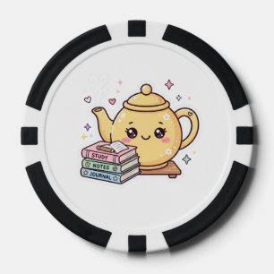 Süße Kawaii Teekanne Study Notes Journal Buchaufkl Pokerchips
