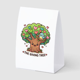 Süße Kawaii-The-Gebende-Baum-Herz-Blätter-Güte Tischaufsteller
