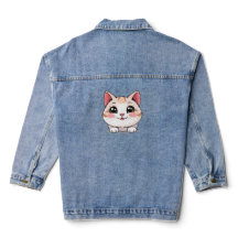 Süße Kawaii-Tier-Denimjacke