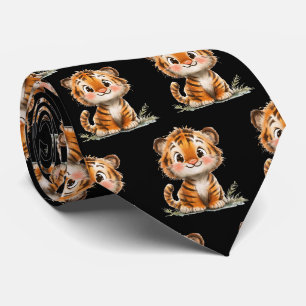 Süße Kawaii-Tiger-Krawatte Krawatte