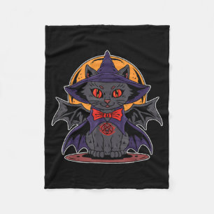 Süße Kawaii Vampir Hexe Fledermaus Flügel Mond Hal Fleecedecke