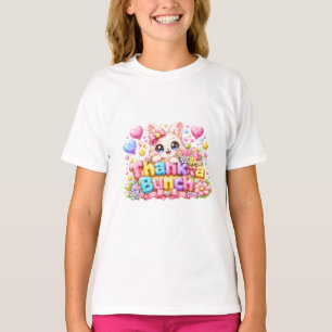 Süße Kawaii Vielen Dank Kätzchen Name Pastell Rosa T-Shirt