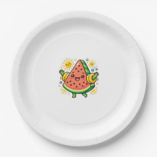 Süße Kawaii Wassermelonen-Scheibe Aufblasbarer Arm Pappteller