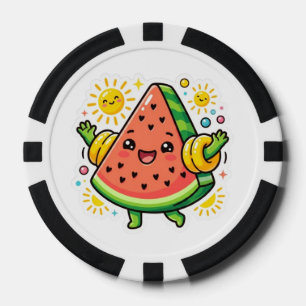 Süße Kawaii Wassermelonen-Scheibe Aufblasbarer Arm Pokerchips