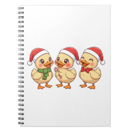 Süße Kawaii Weihnachtsenten | Festliches Weihnacht Notizblock